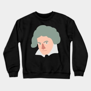 Beethoven (Flat Minimal) - German Classical Music Composer Crewneck Sweatshirt